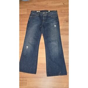 Double A Products Wide Leg Distressed Denim Jeans Dark Wash Size 30 RN 113926